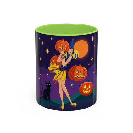 🎃🕯️ Moonlit Pumpkin Masquerade Colorful Mug – Whimsical Halloween Charm