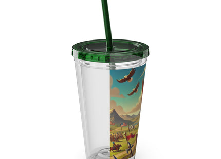Watchful Guardian Sunsplash Tumbler with Straw, 16oz