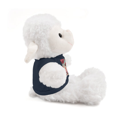 Whimsical Geisha Kitten in a Valentine Garden Stuffed Animals with Tee