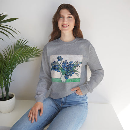 Irises by Vincent Van Gogh Heavy Blend™ Crewneck Sweatshirt