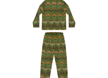 Japanese Fan Pattern by G.A. Audsley Women's Satin Pajamas (AOP)