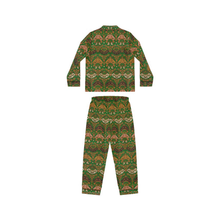 Japanese Fan Pattern by G.A. Audsley Women's Satin Pajamas (AOP)