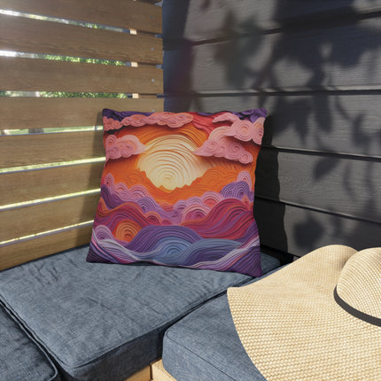 Dramatic Sunset Sky Outdoor Pillows