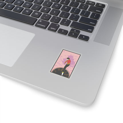 Woman Waiting for her Beloved at 1:59 by Kobayashi Kaichi Kiss-Cut Stickers (4 Sizes)