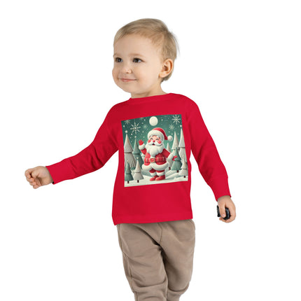 Santa's Joyful Night Toddler Long Sleeve Tee