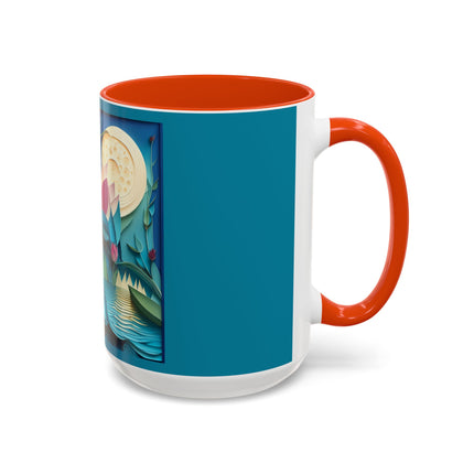 Ethereal Moonlit Lake Colorful Mugs (11oz, 15oz)