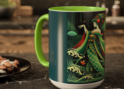 Mermaid Queen Rising from the Deep Colorful Mugs (11oz, 15oz)