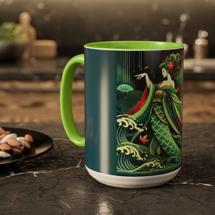Mermaid Queen Rising from the Deep Colorful Mugs (11oz, 15oz)