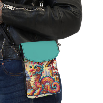 Playful Dragon's Christmas Small Cell Phone Wallet