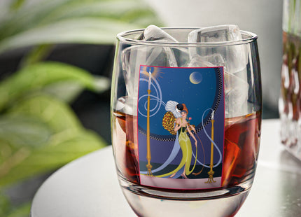Smoke and Secrets: A Glamorous Encounter in Prohibition Era Whiskey Glass