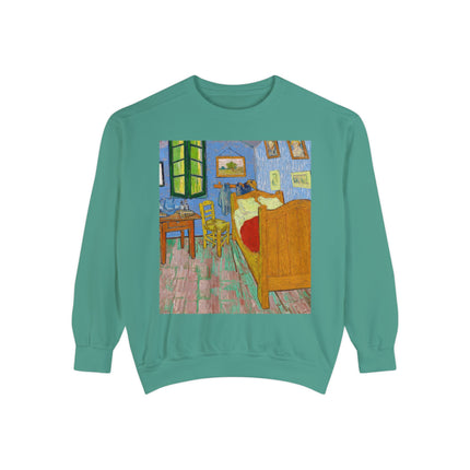 The Bedroom by Vincent van Gogh Unisex Garment-Dyed Sweatshirt