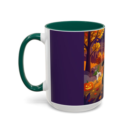 🐈‍⬛🎻 The Black Cat's Moonlit Melody Colorful Mug – Whimsical Halloween Music