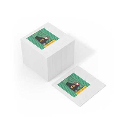 Easter Elf's Whimsy White Coined Napkins