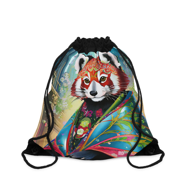 Cybernetic Red Panda Drawstring Bag