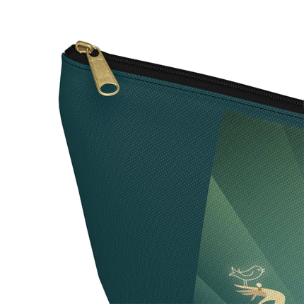 Art Deco Flapper with Bird Cosmetic Bag – Elegant Glamour & Timeless Style