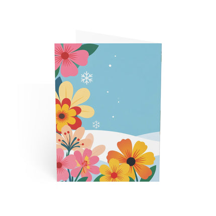 🌸🎁 The Lady Of The Christmas Flower Garden Greeting Card – Art Deco Holiday Fantasy