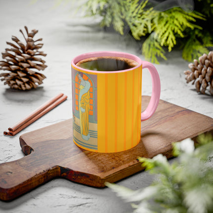 Sur Les Marches Du Jardin by Georges LePape Colorful Mugs (11oz, 15oz)