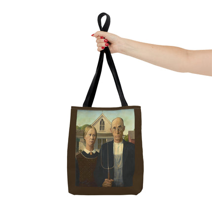 American Gothic by Grant Wood Tote Bag (AOP)