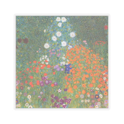 Cottage Garden by Gustav Klimt Kiss-Cut Stickers (4 Sizes)