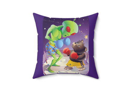 Cosmic Clash Spun Polyester Square Pillow