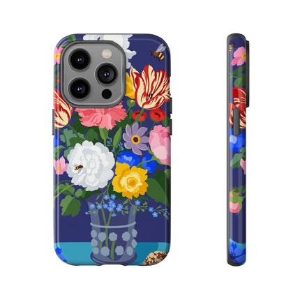 Midnight Floral Bouquet Phone Case – Vibrant Blooms & Enchanted Garden