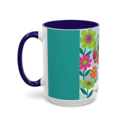 🎿🌸 The Winter Flower Adventurer Colorful Mug – Colorful Ski Fantasy
