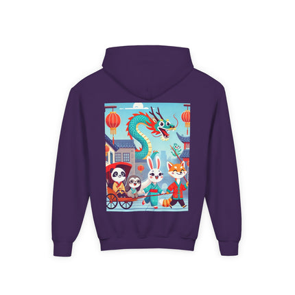 The Little Dragon and Friends Youth Hooded Sweatshirt – Friendship, Adventure & Storybook Charm