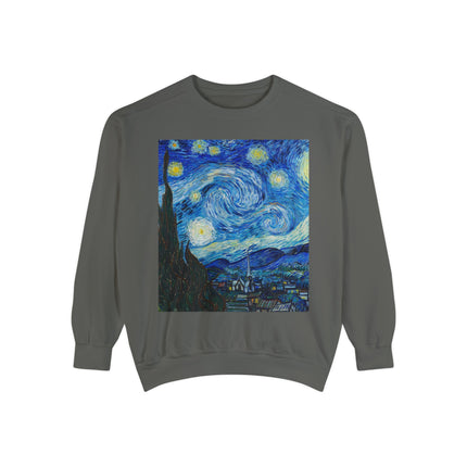 The Starry Night by Vincent Van Gogh Garment-Dyed Sweatshirt
