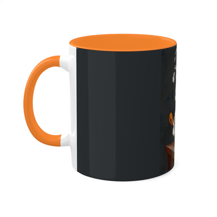 Floral Still Life by Johann Baptist Drechsler Colorful Mugs, 11oz