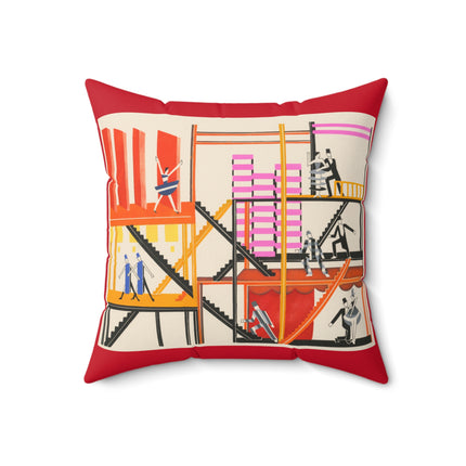 Maquettes de Théatre 4 by Alexandra Exter Spun Polyester Square Pillow