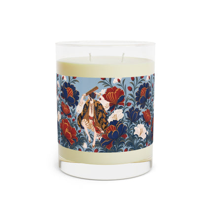 🎭🌺 The Golden Harlequin Garden Dancer Scented Candle – Art Deco Floral Fantasy