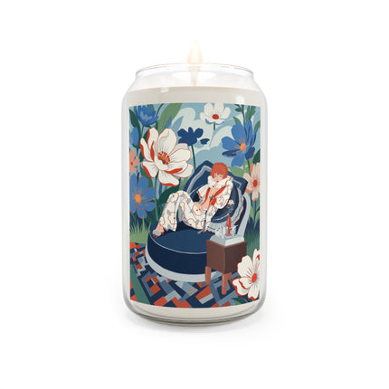 🌸🛋️ The Grand Garden Daydream Scented Soy Candle – Art Deco Floral Whimsy