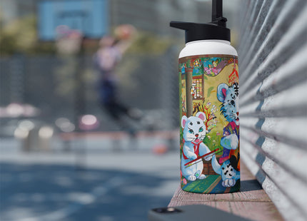Melodies of the Snow Lion Cub Stainless Steel Water Bottle