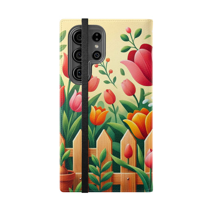 🌷🐦 The Little Garden Tender Flip Case – Sunshine, Care & Storybook Charm
