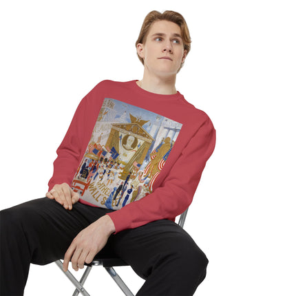 The Cathedrals of Wall Street Unisex Garment-Dyed Sweatshirt