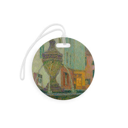 La Fontaine, Saint-Paul De Vence by Henri Le Sidaner Luggage Tag – Rectangle & Round