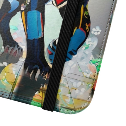 🐾💎 Cyber Panther's Hunt Flip Case – Digital Instinct & Neon Pursuit