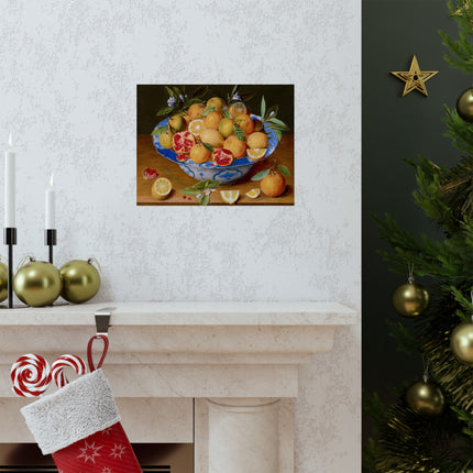 Still Life with Lemons, Oranges, and a Pomegranate by Jacob van Hulsdonck Matte Horizontal Posters