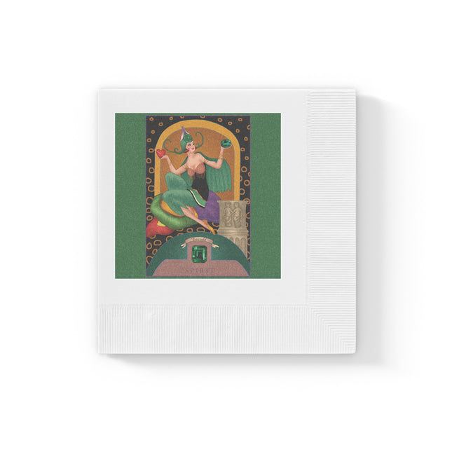 May & Emerald Zodiac White Coined Napkins