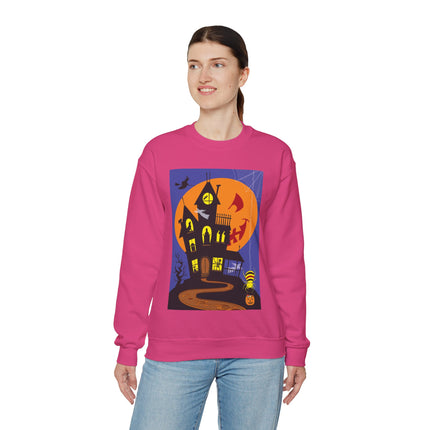 Halloween Night at the Haunted House Unisex Heavy Blend™ Crewneck Sweatshirt
