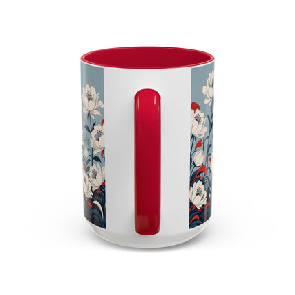 ❤️🌺 The Scarlet Parasol Spectacle Colorful Mug – Art Deco Fashion Elegance