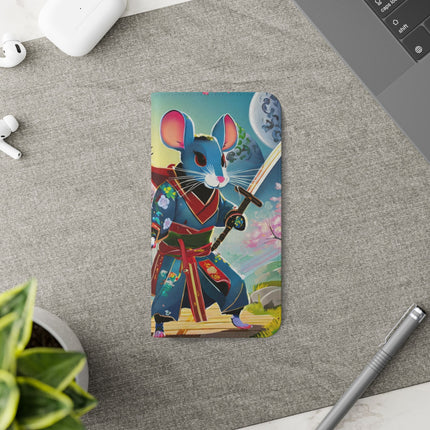 🐀⚔️ Cyber Samurai Rat Flip Case – Neon Discipline & Futuristic Skill