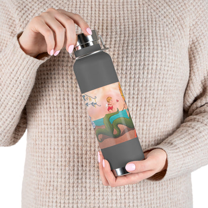 Mermaid with Parasol and Cupid by George Barbier Copper Vacuum Insulated Bottle, 22oz