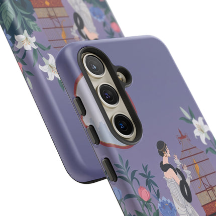 🌸🐦 The Lady Of The Garden Birdcage Phone Case – Art Deco Floral Elegance