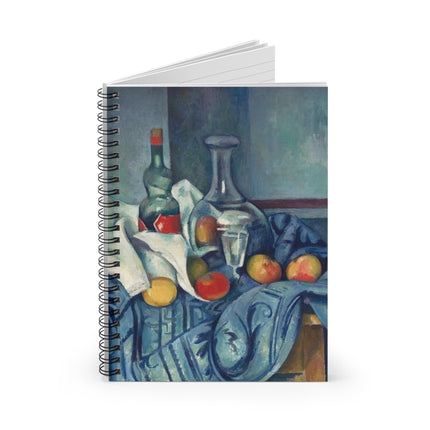 The Peppermint Bottle by Paul Cézanne Spiral Notebook - Ruled Line