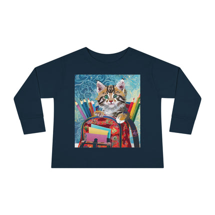 Whiskered Wanderings Toddler Long Sleeve Tee