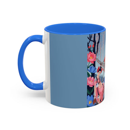 The Ladies Of The Enchanted Hammock Colorful Mugs – Art Deco Whimsical Garden Elegance