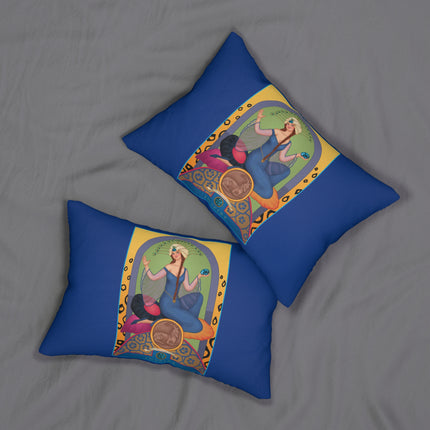 December & Tanzanite (from the Gem Series) by Sofia Chiostri Spun Polyester Lumbar Pillow