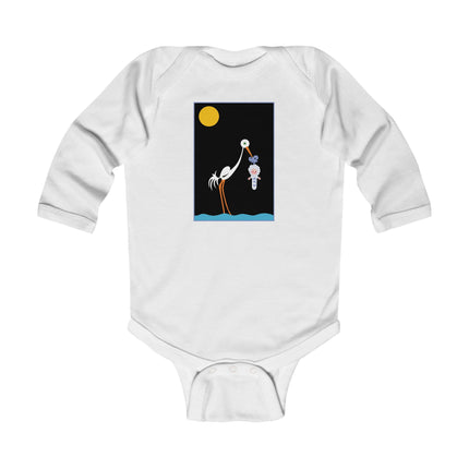 Moonlit Reverie Long Sleeve Baby Bodysuit – Starlit Dreams & Cozy Arrival