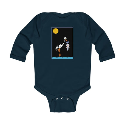 Moonlit Reverie Long Sleeve Baby Bodysuit – Starlit Dreams & Cozy Arrival